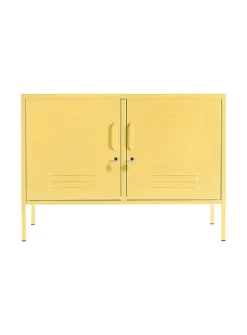 The Lowdown metallic storage cabinet
