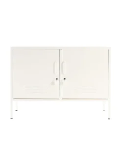 The Lowdown metallic storage cabinet