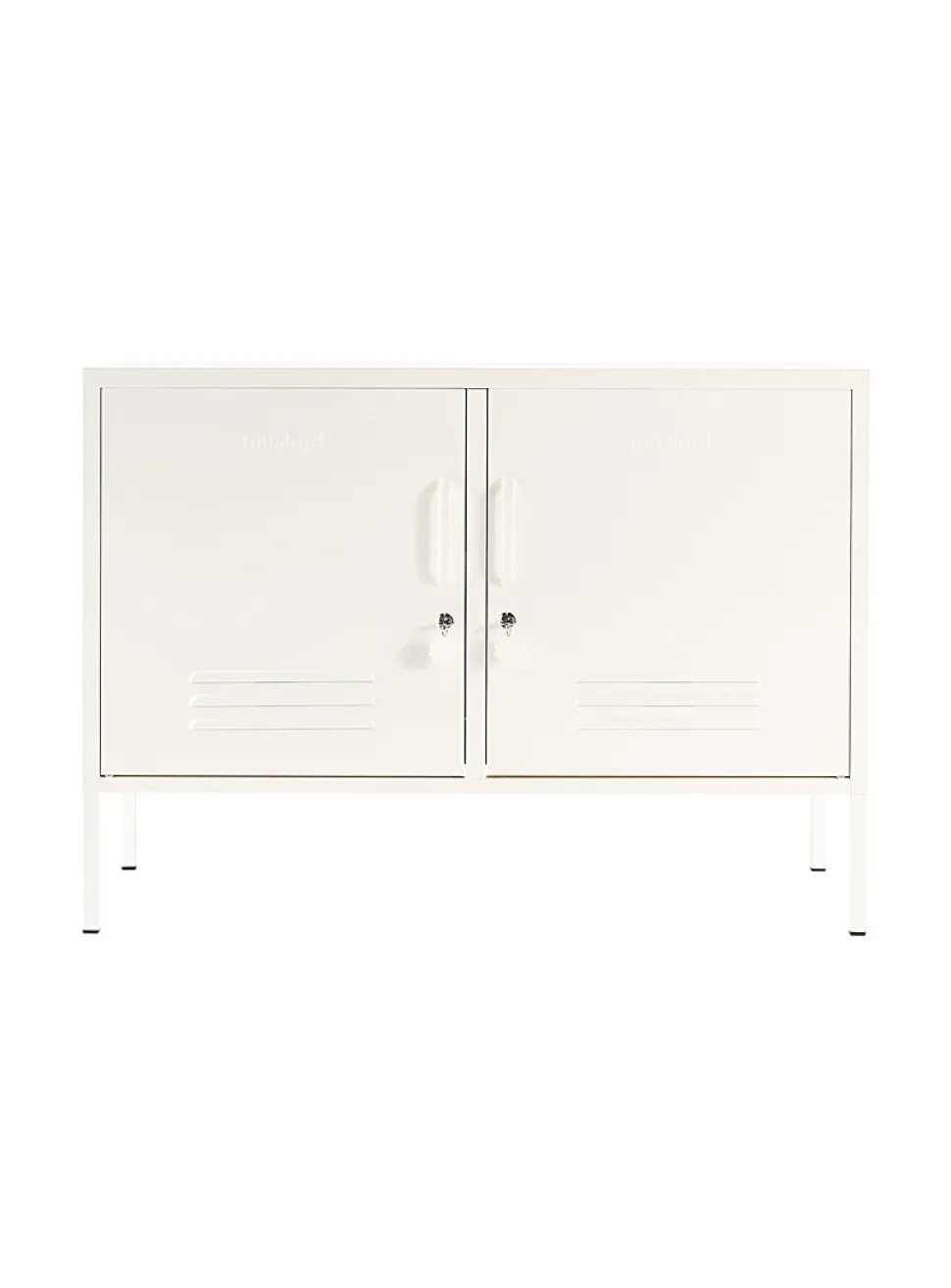 The Lowdown metallic storage cabinet