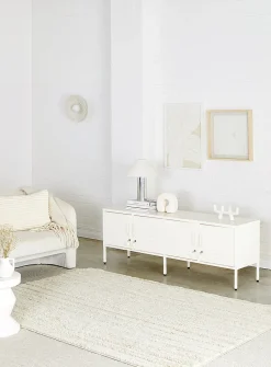 The Standard storage units metallic TV unit