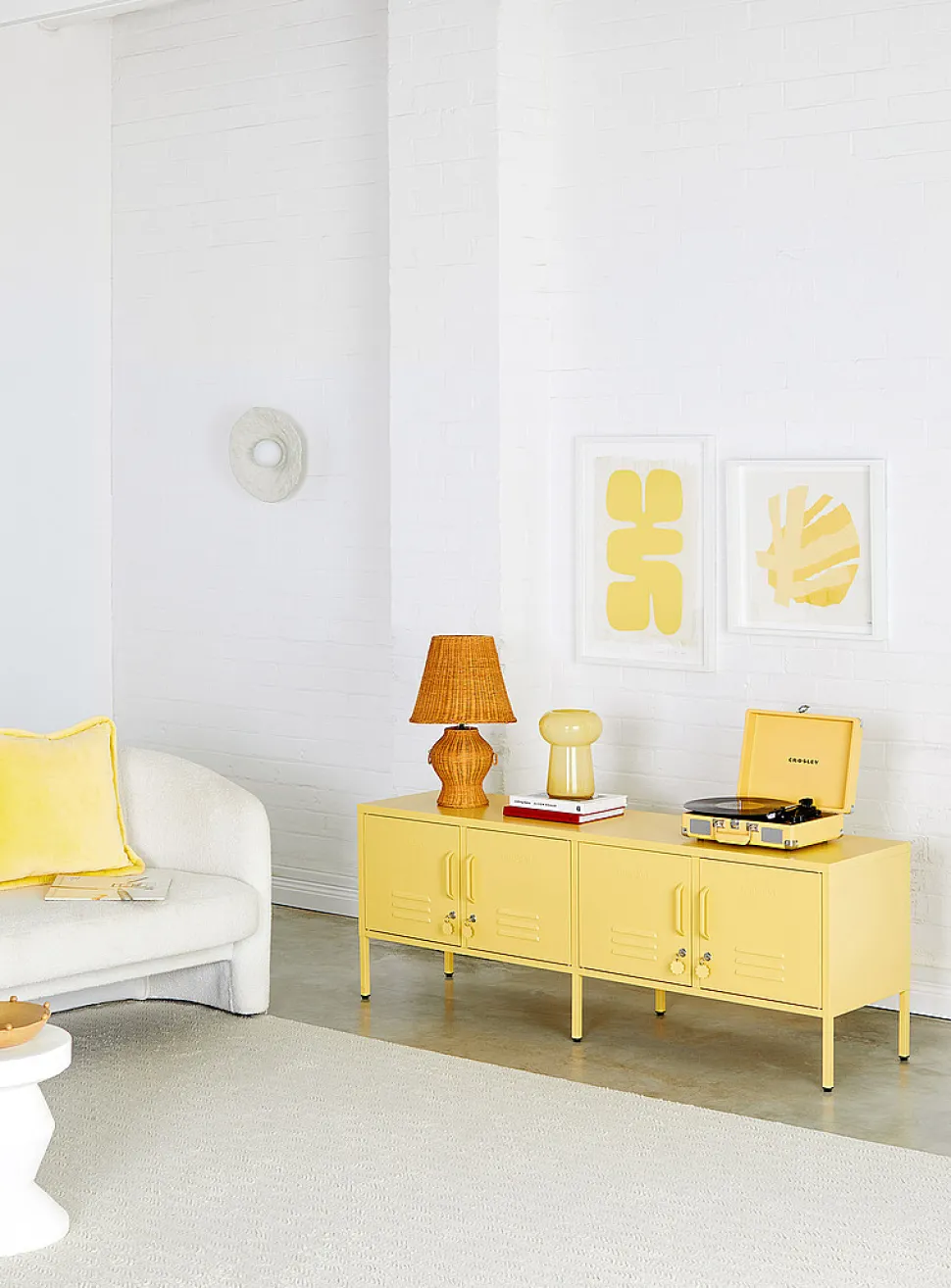The Standard storage units metallic TV unit