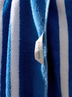 Thin-stripe organic cotton beach towel