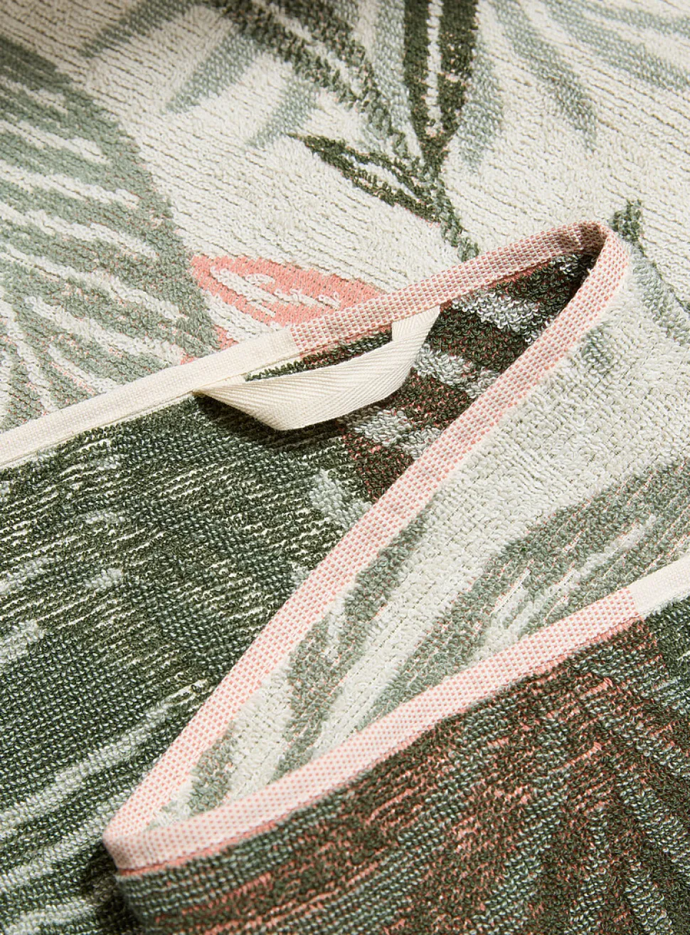 Tropical foliage organic cotton towels