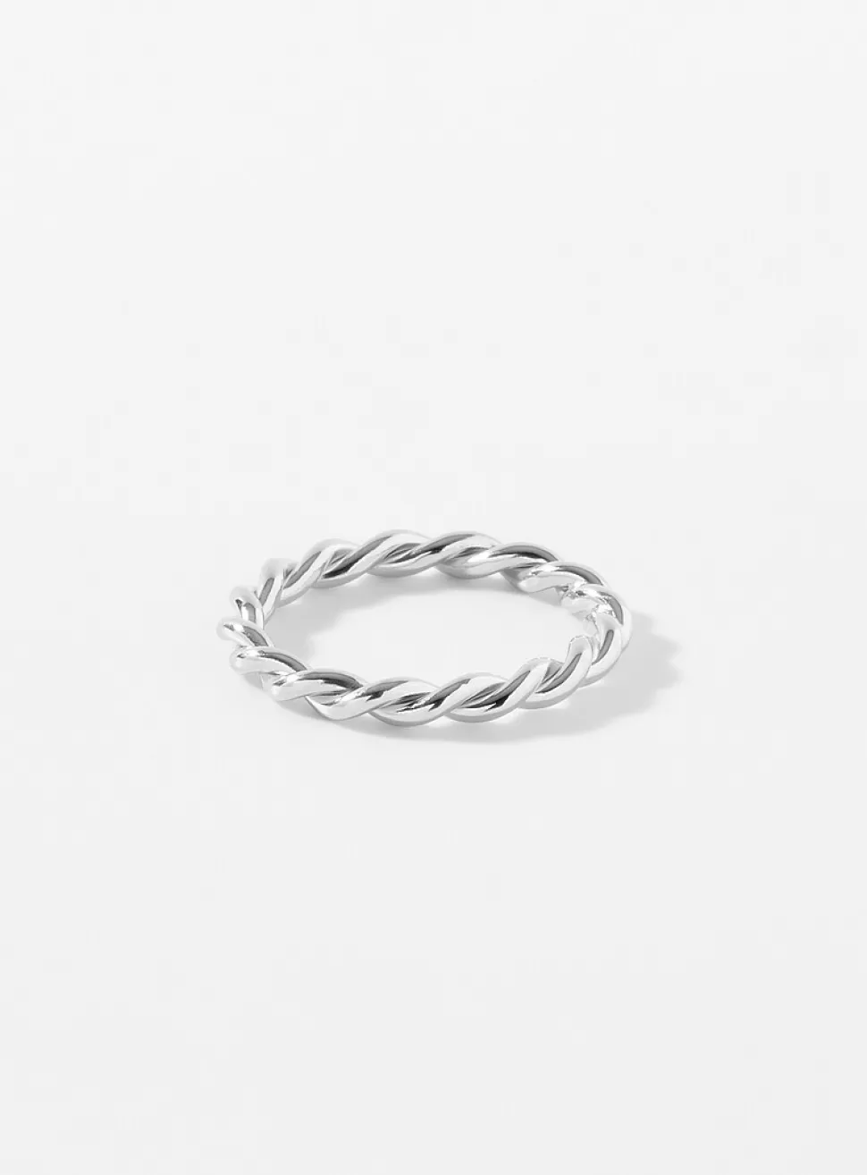 Twisted silver ring