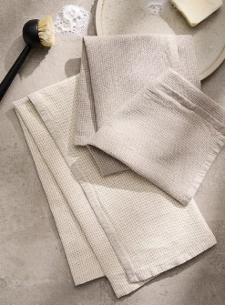 Two-tone weave tea towels
