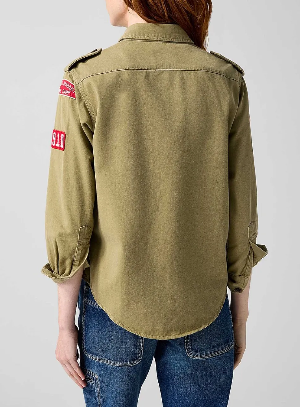 Umberta patches khaki shirt