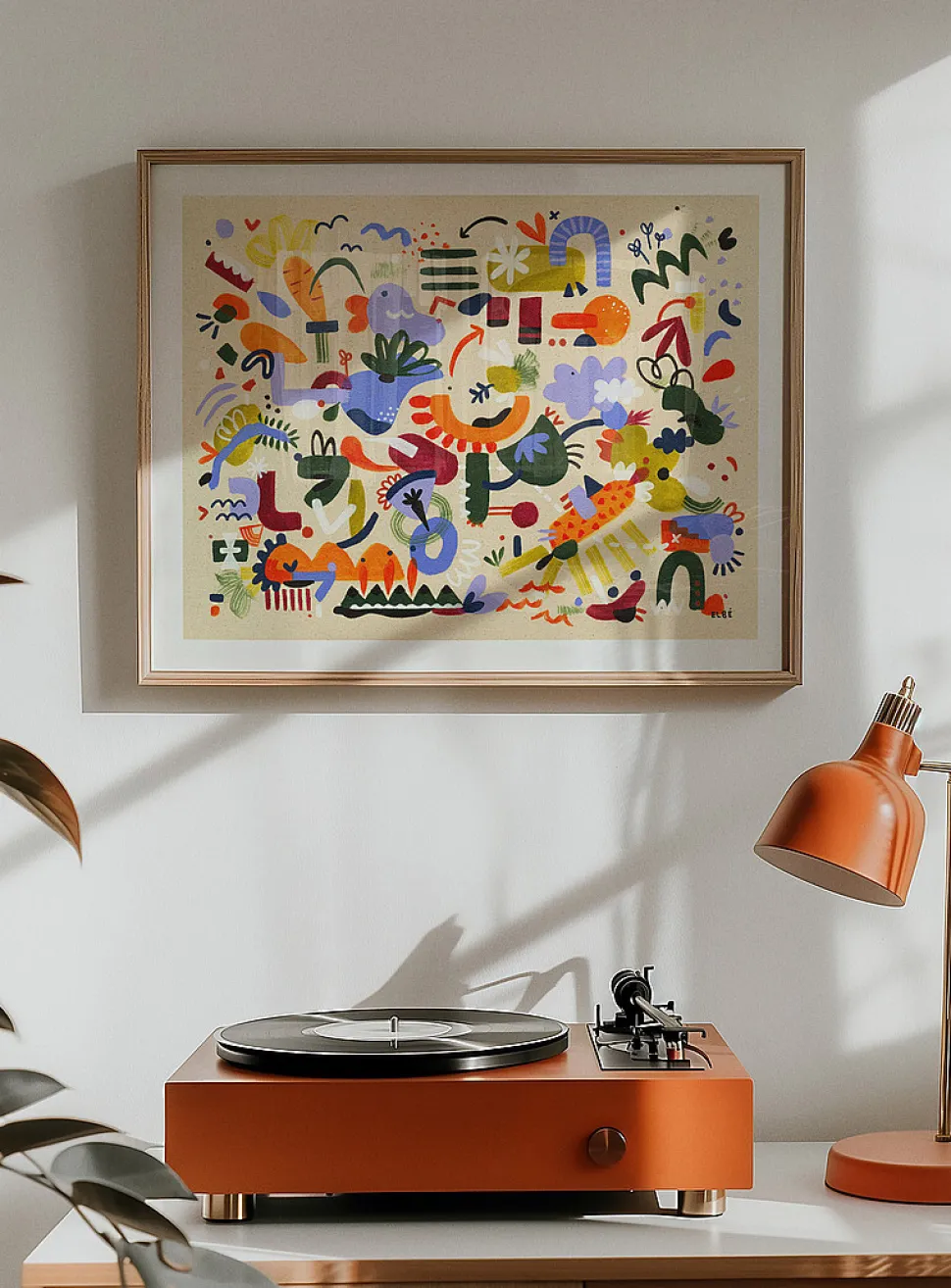 Un dimanche dans le potager art print