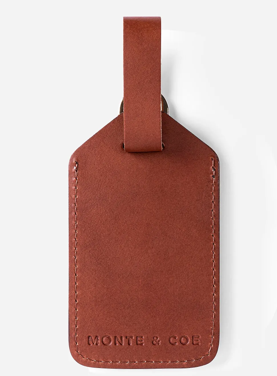 Vegetable-tanned leather luggage tag