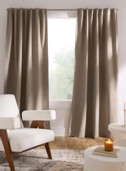 Velvety heathered blackout curtain