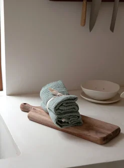 Waffled cotton tea towel set