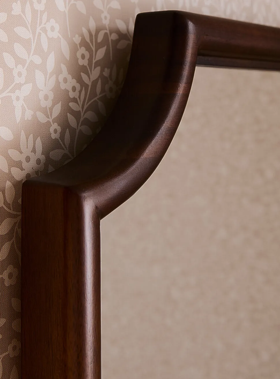 Walnut-finished frame truncated corners mirror