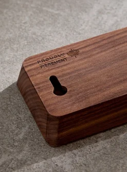 Walnut magnetic knife block