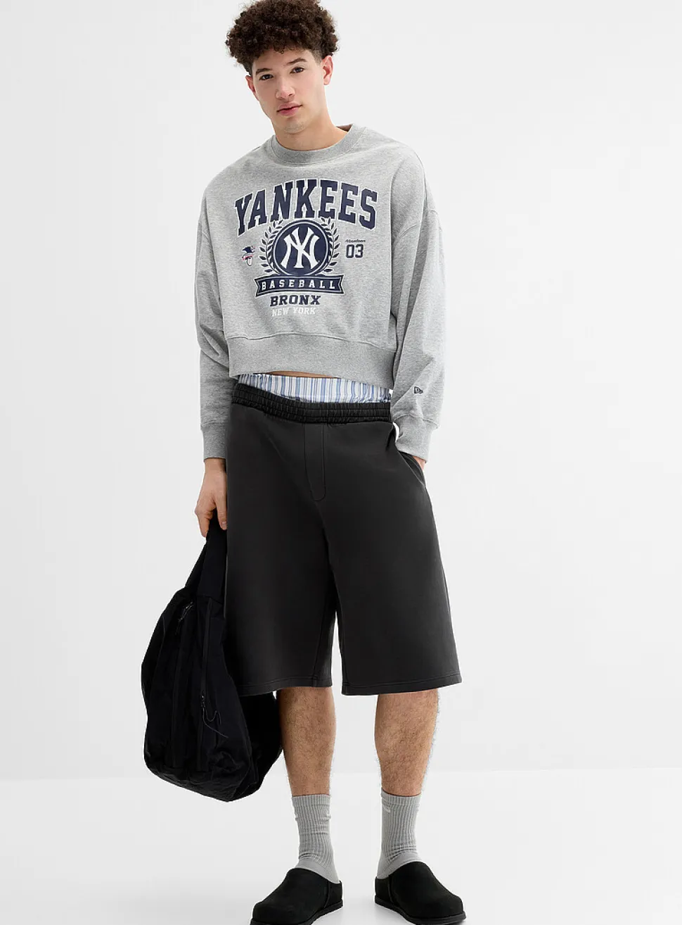 Washed double-knit jersey Bermudas