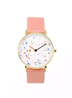 Watch with 36 mm terrazzo case