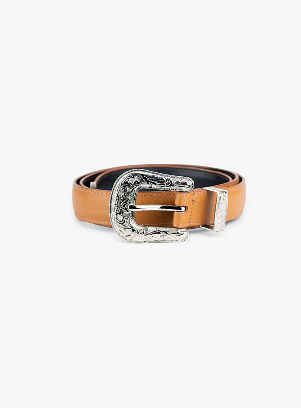 Western buckle leather belt