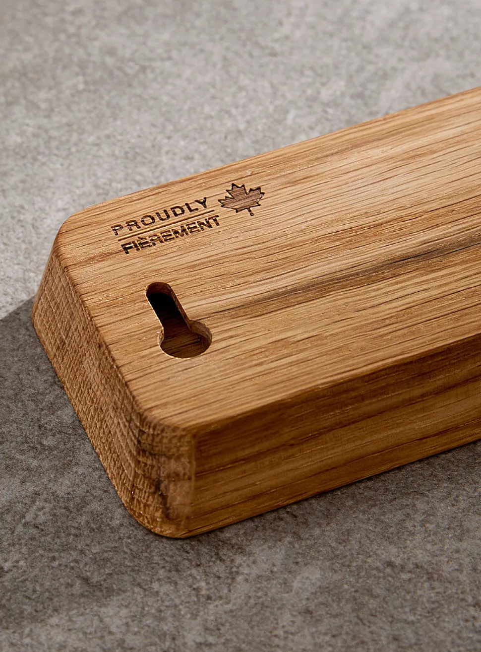White oak magnetic knife block