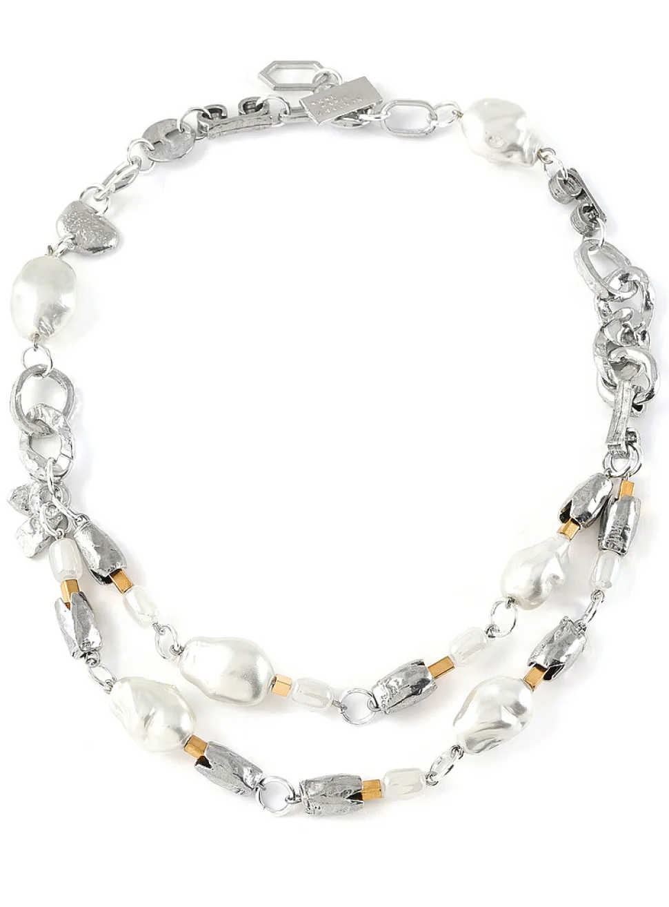 Xinae glass and pewter necklace