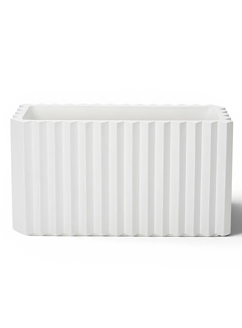 Zigzag rectangular indoor/outdoor planter