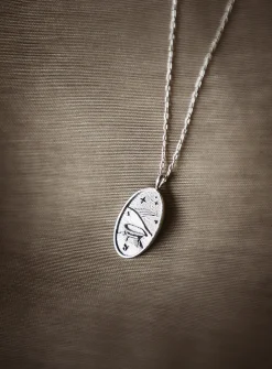 Zodiac sign silver pendant necklace